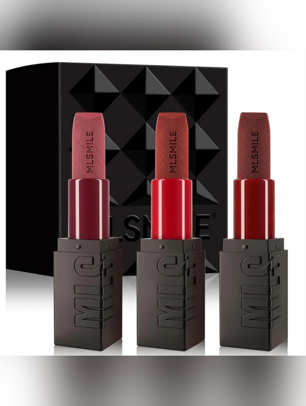 3PCS MLSMILE Velvet Satin Waterproof 24 Hour Matte Lipstick Set
